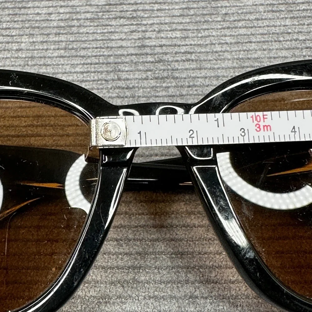 IVI Allison Black Y2K Sunglasses Brown Lens Handmade in Japan 091670-910‎ 53mm